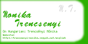 monika trencsenyi business card