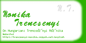 monika trencsenyi business card